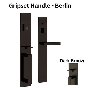 G-U / Ferco Active Berlin Zamac Gripset For Entry Doors - Dark Bronze